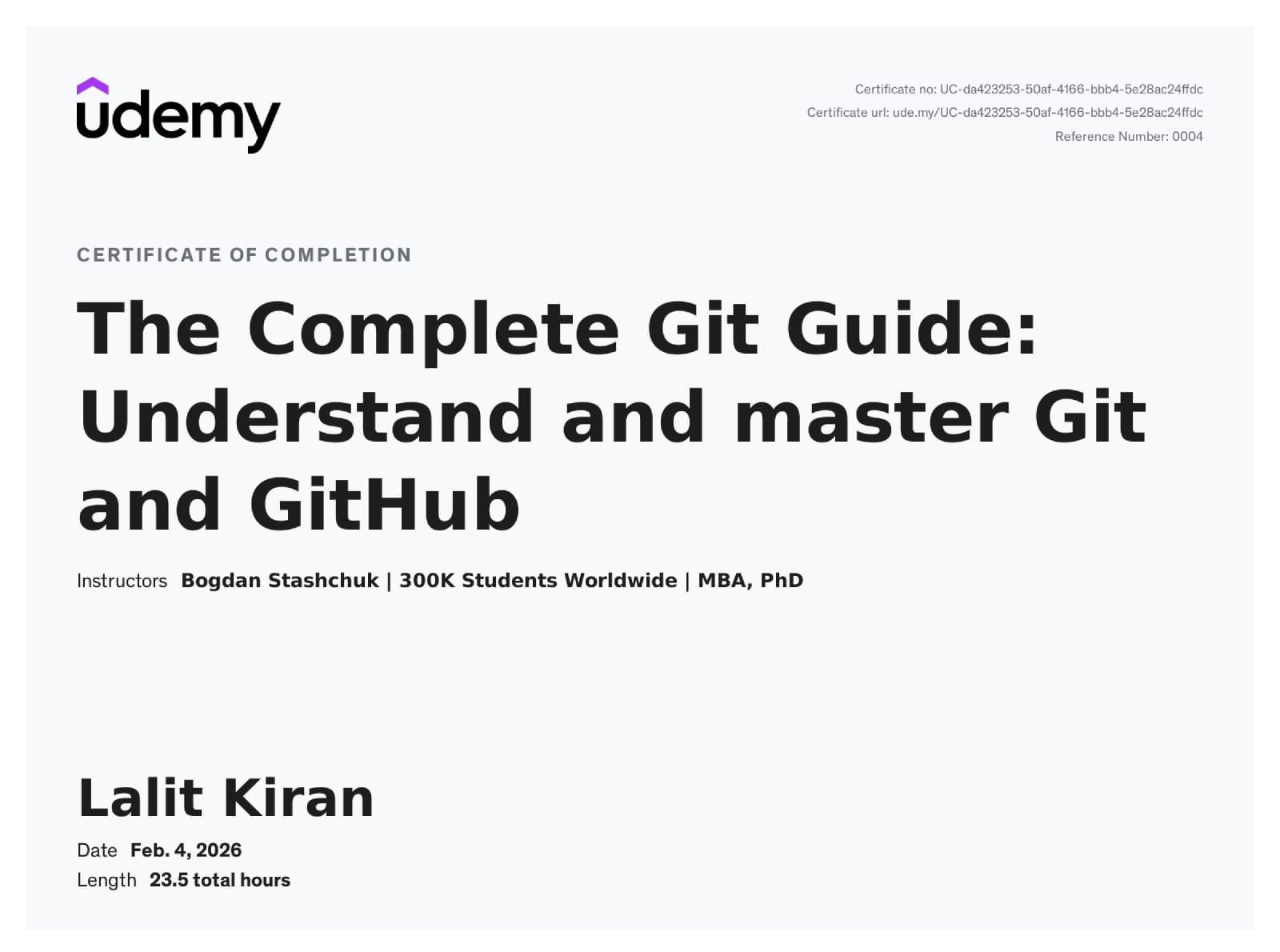 Git Certificate